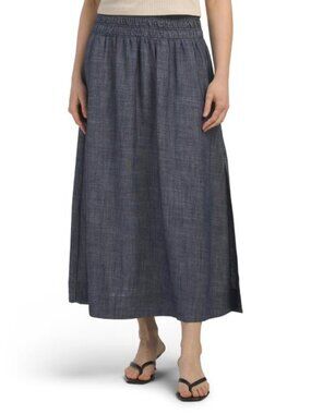 ELLEN TRACY Smocked Waist Flared Skirt